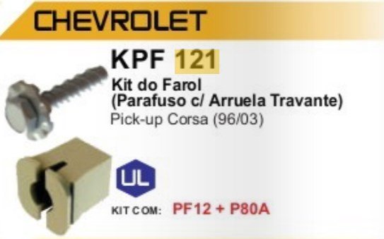 KPF 121 - PRESILHA FAROL CAMINHOES
