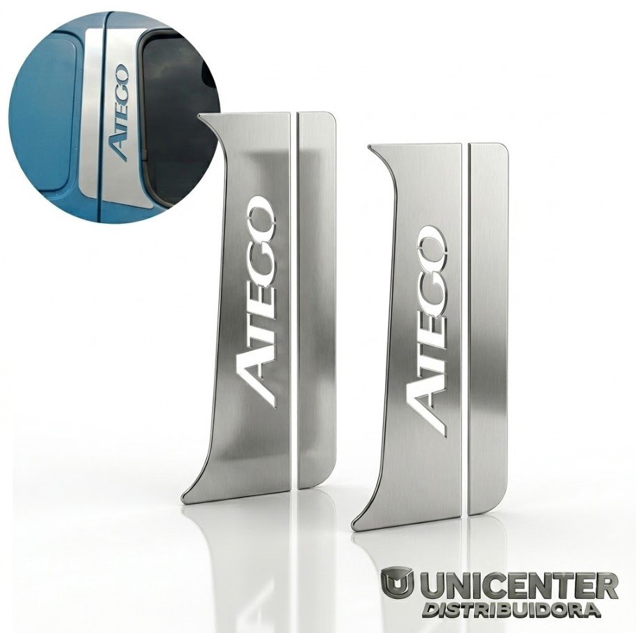 SC1023 - ACAB PORTA INOX MB ATEGO C/ NOME MB ATEGO