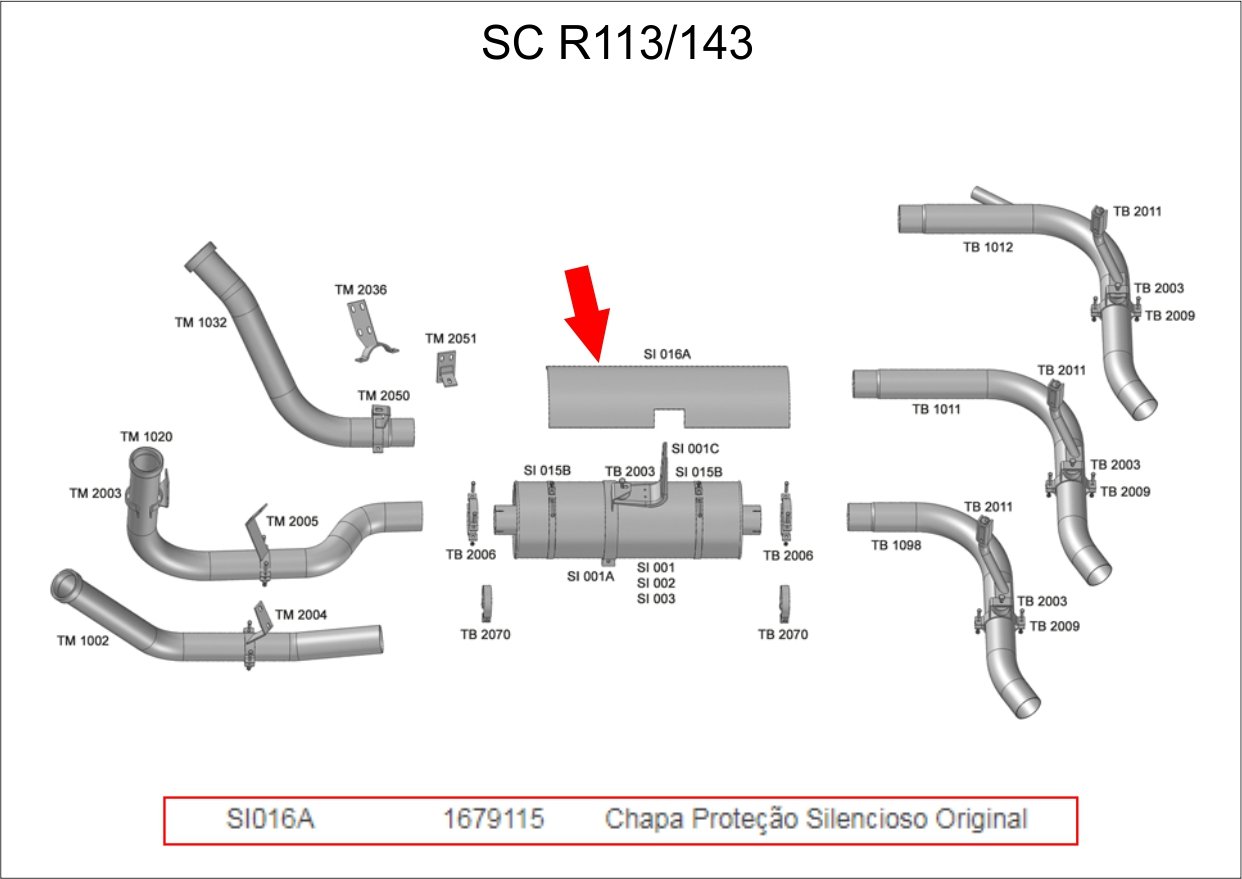 SI016A - PROT SILENCIOSO ORIG SCANIA R113/143