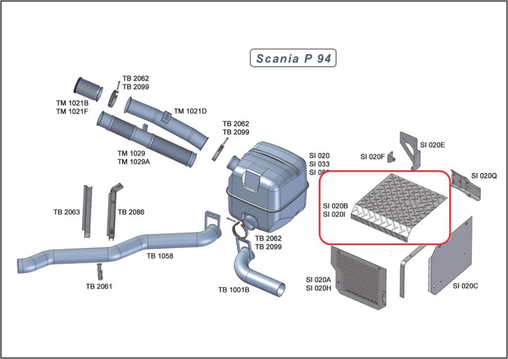 SI020I - PASSARELA ALUM SCANIA T/R 114/124