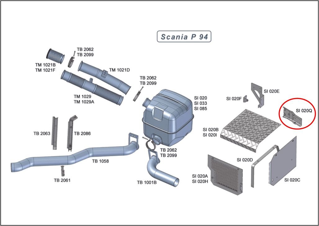 SI020Q - SUPORTE FIX CATAL SCANIA T/R 114/124 LD