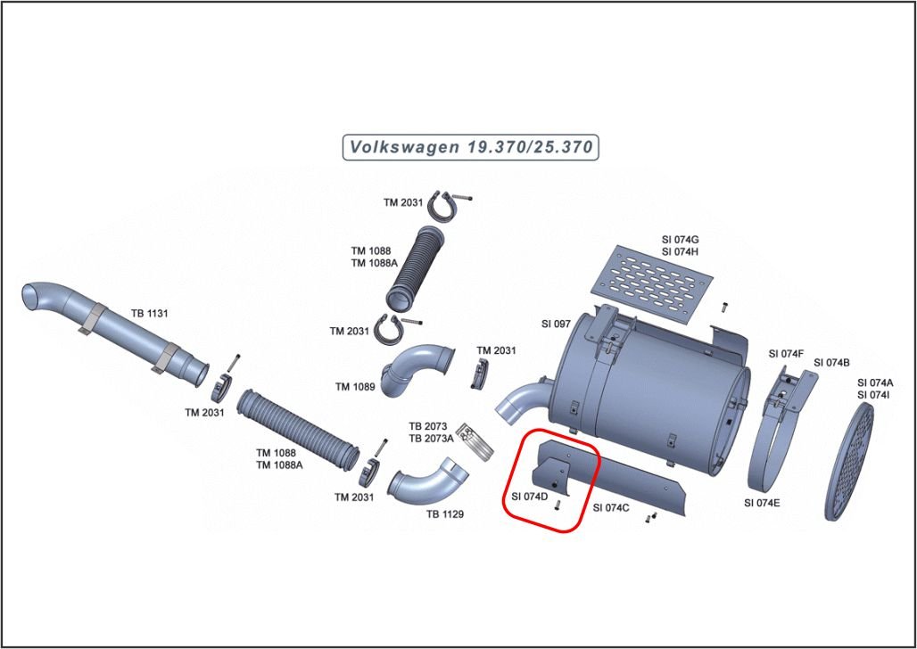 SI074D - PROT SILENCIOSO VW CONSTELLATION 19.320 LATERAL (MENOR)