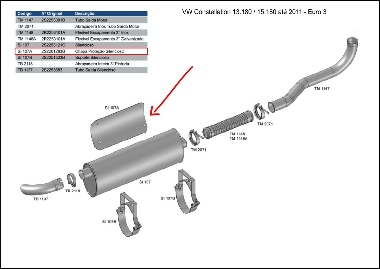 SI107A - PROT SILENCIOSO VW CONSTELLATION 13.180 EURO 3