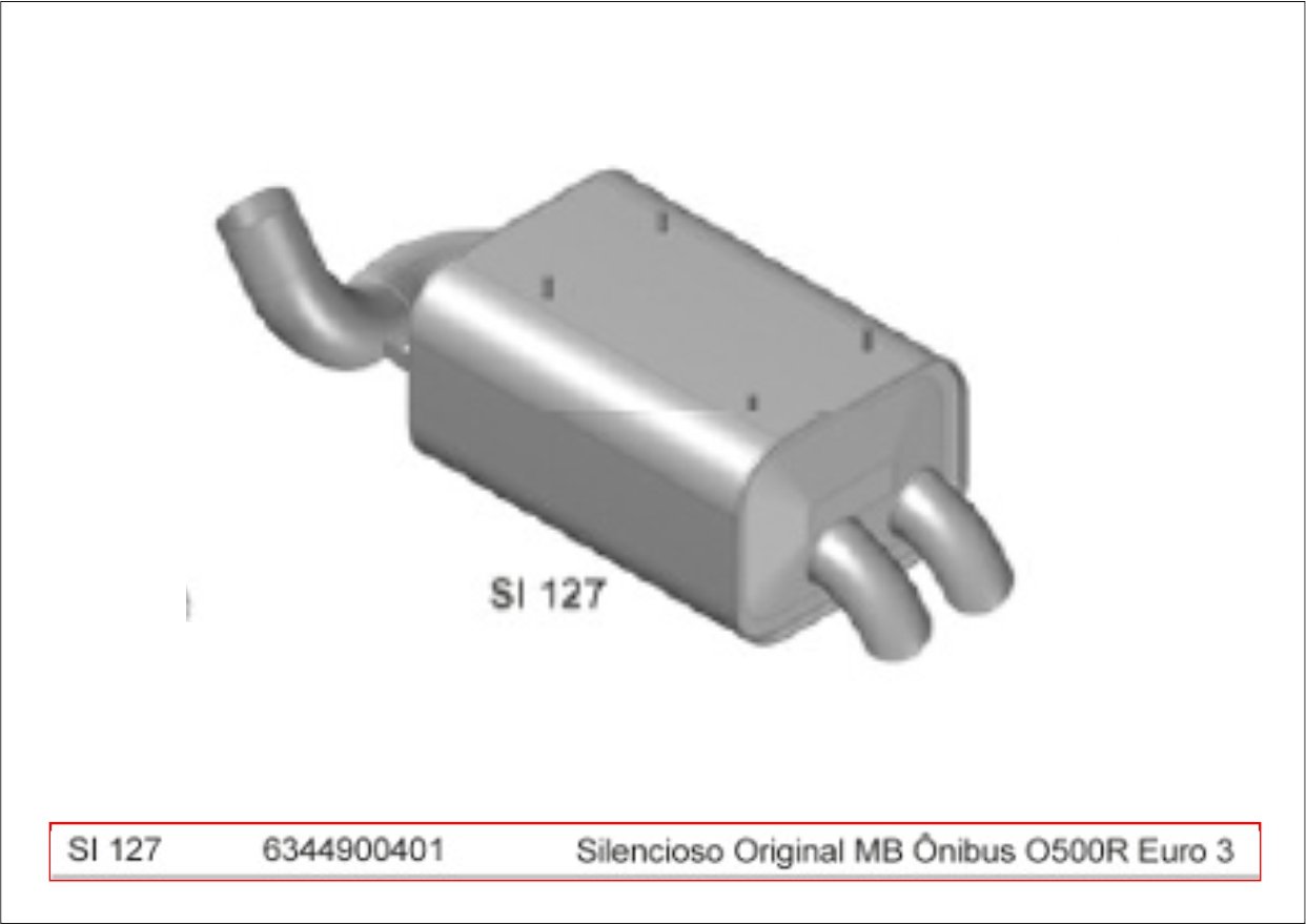 SI127 - SILENCIOSO ORIG MB ONIBUS O500R EURO 3