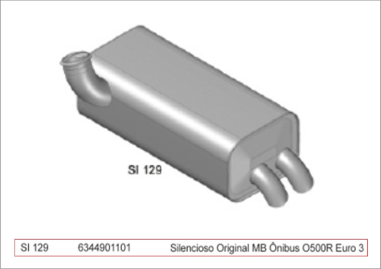 SI129 - SILENCIOSO ORIG MB ONIBUS O500R EURO 3