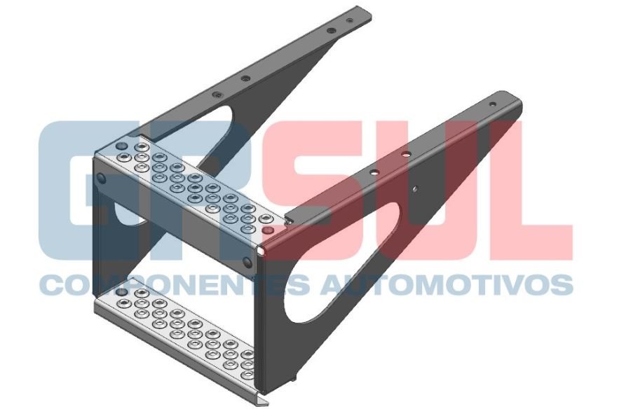 SP1451 - ESCADA VOLVO FH/FM/NH CURTA FIXAR CAIXA BATERIA PRETA