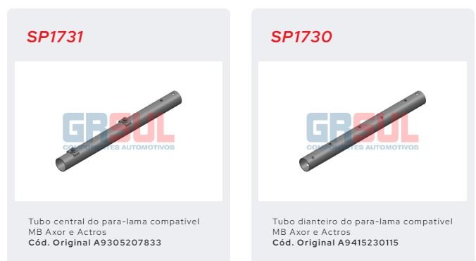 SP1730 - SUPORTE PARALAMA DIANT MB AXOR E ACTROS