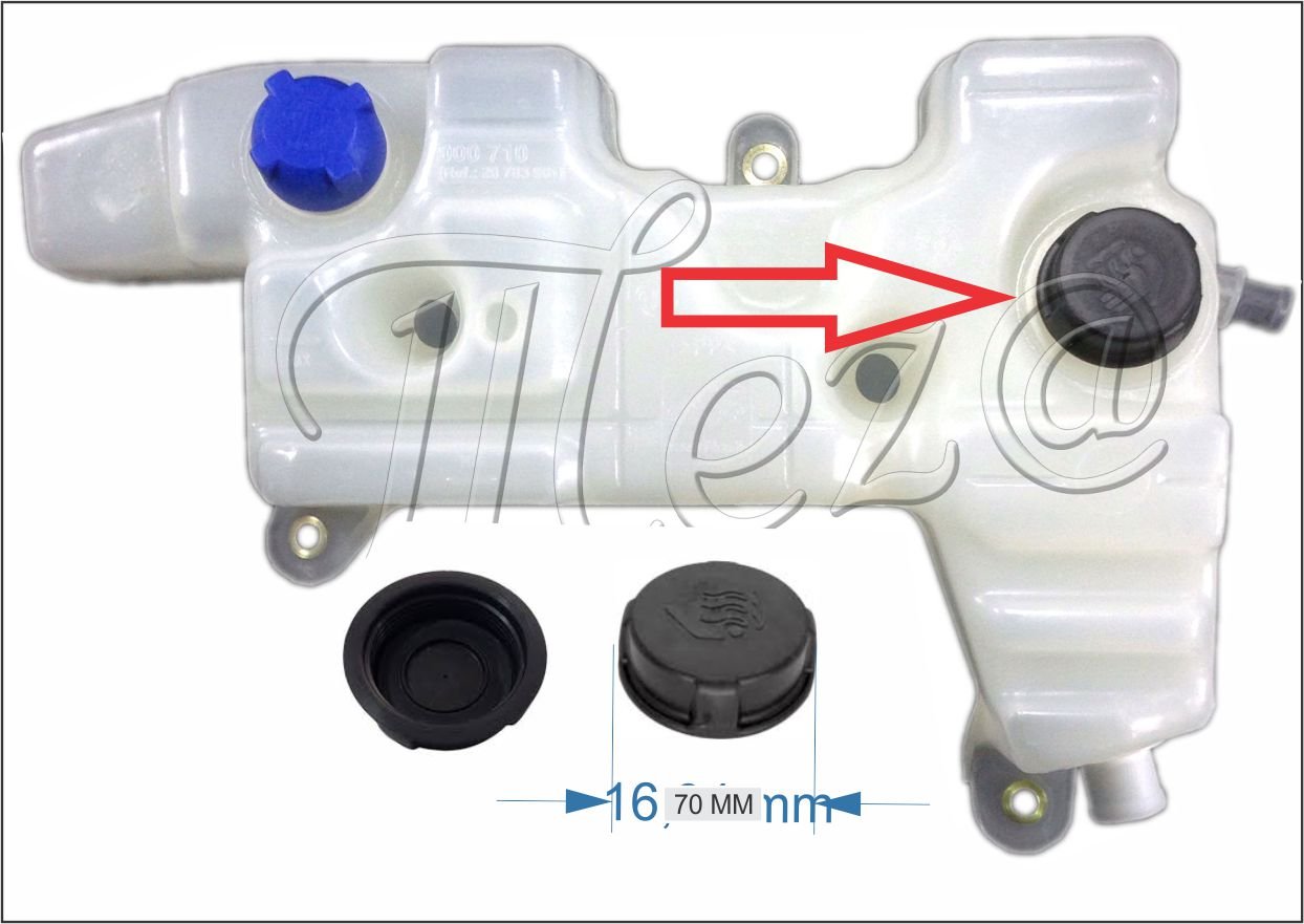RP000619 - TAMPA RESERV RADIADOR VOLVO VM PRETA