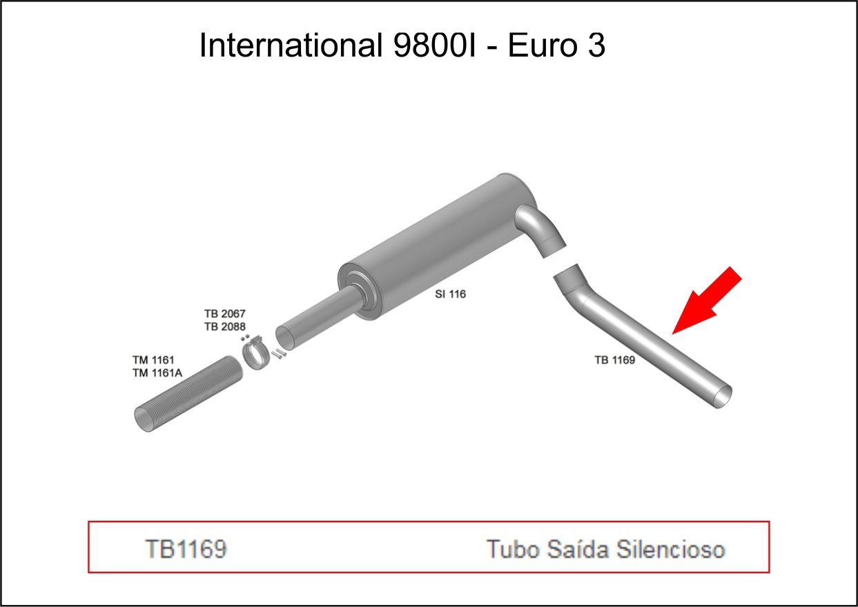 TB1169 - SAIDA FINAL INTTIONAL 9800I- EURO 3