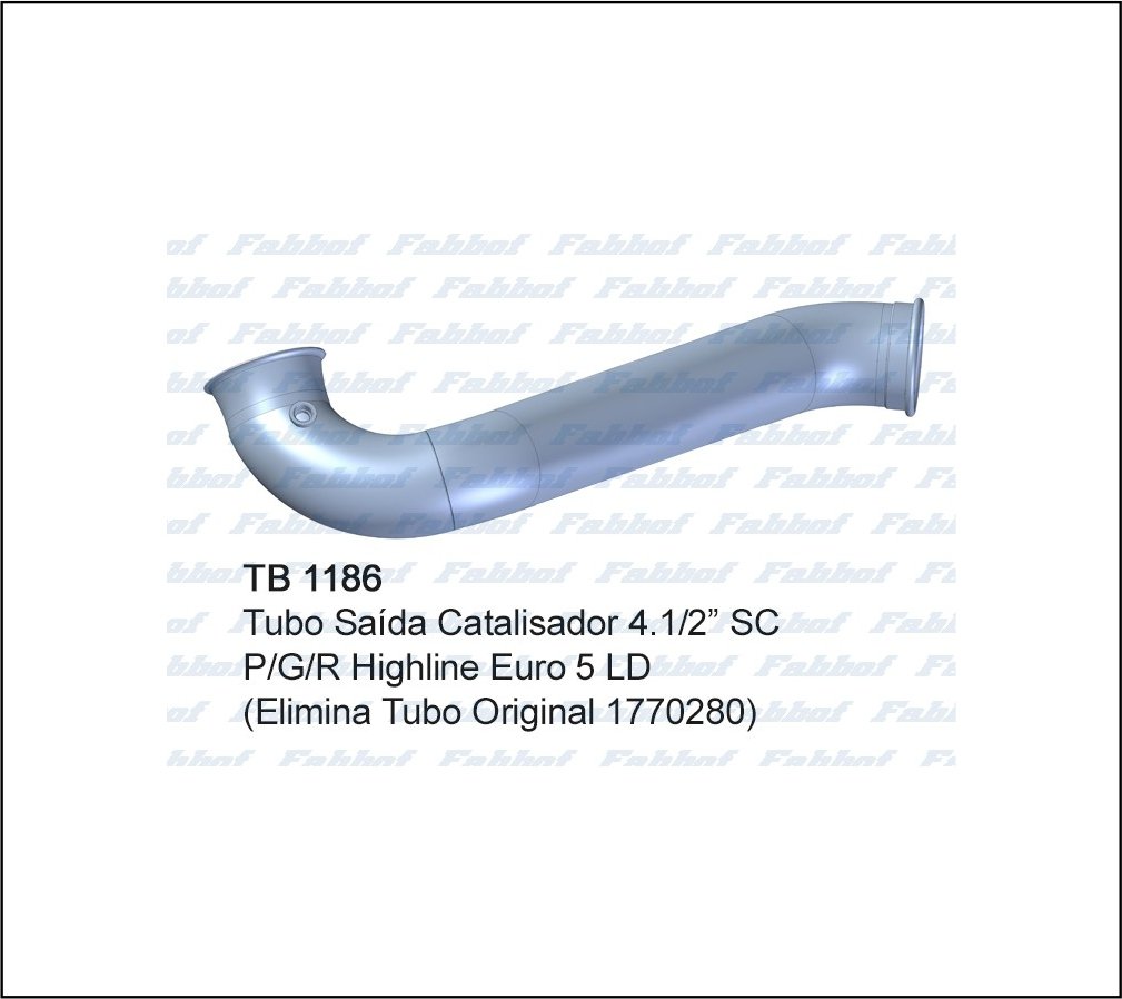 TB1186 - SAIDA FINAL 4,5'' CATALISADOR SCANIA EURO 5