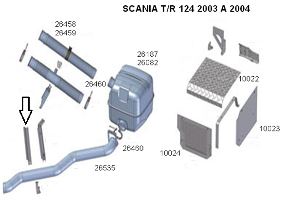 TB2063 - SUPORTE SAIDA FINAL SCANIA T/R 124