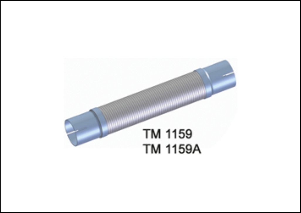 TM1159A - TUBO INTERM FLEXIVEL 2,5" VW C/ BOCA GALVANIZADO