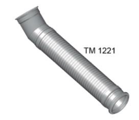 TM1221 - TUBO INTERM FLEXIVEL DAF XF 105 INOX C/ BOCA