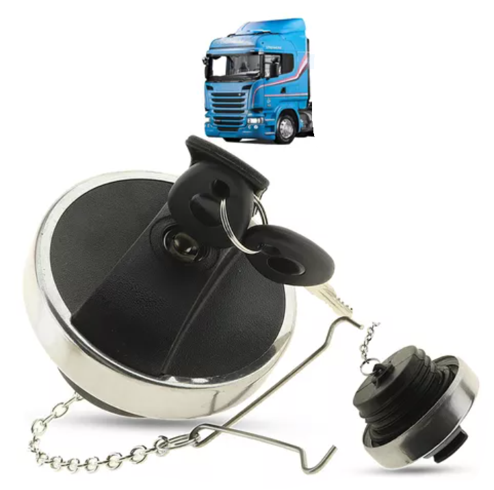 1369849 - TAMPA TANQUE PLASTICO C/CH ROSCA CTO REBAIXADA ARO INOX