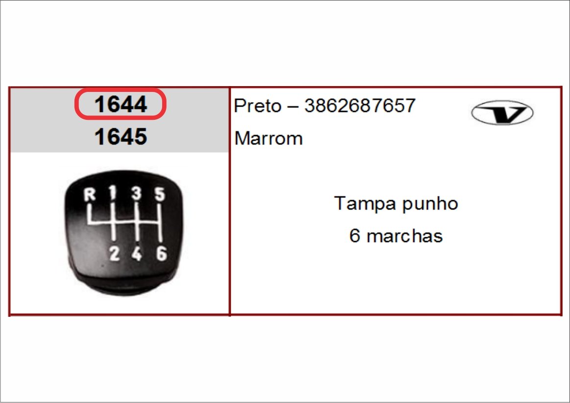 VL1644 - TAMPA MANOPLA 6 MACHA RE FRENTE..