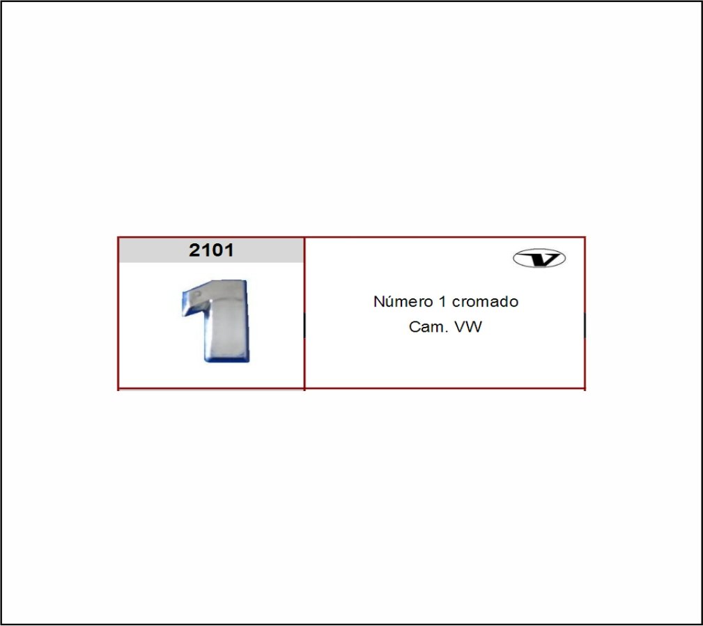 VL2101 - EMBLEMA CROMADO VW CONSTELLATION N° 1