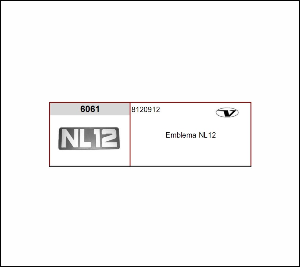 VL6061 - EMBLEMA PLAST VOLVO NL12