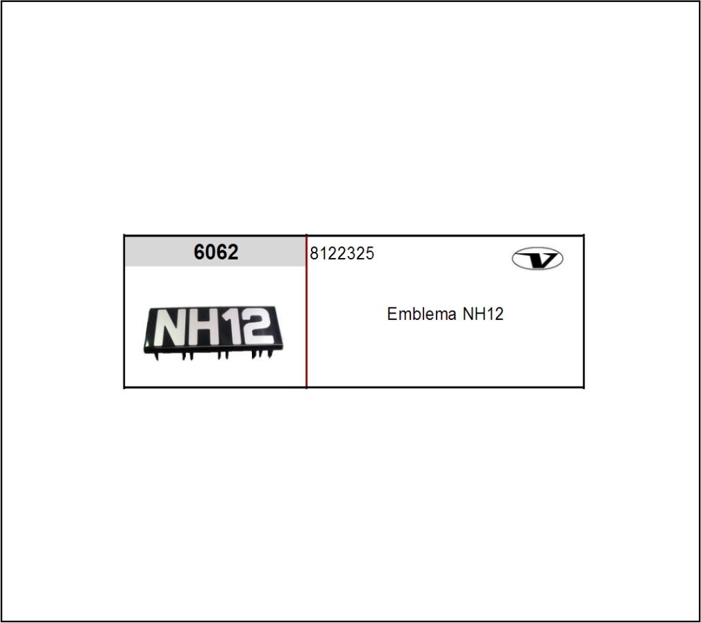 VL6062 - EMBLEMA GRADE PLAST VOLVO NH 12