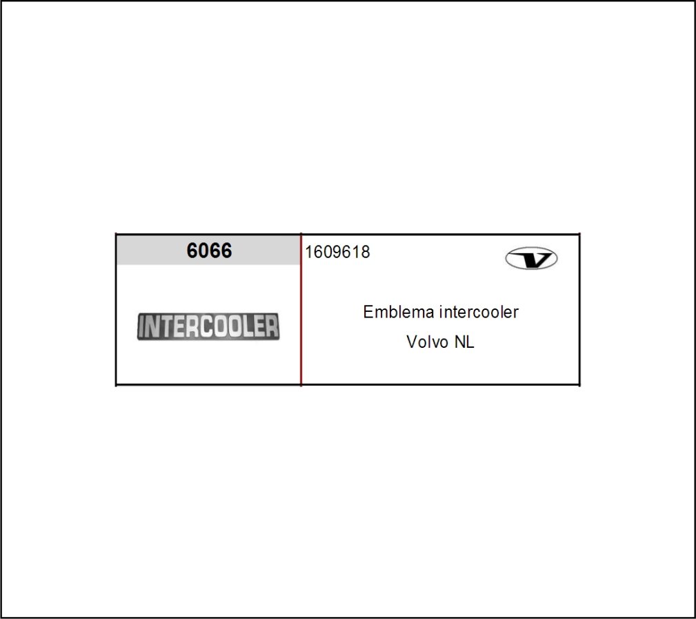VL6066 - EMBLEMA VOLVO NL INTERCOOLER
