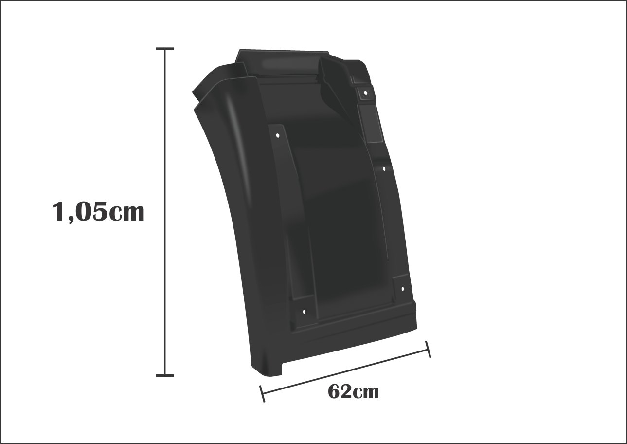 W50062.2 - PARALAMA CABINE VW CONSTELLATION 19.320 TRAS PLASTICO LD