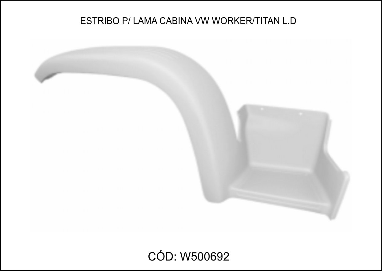 W50069.2 - PARALAMA ESTRIBO CABINE VW WORKER/TITAN LD